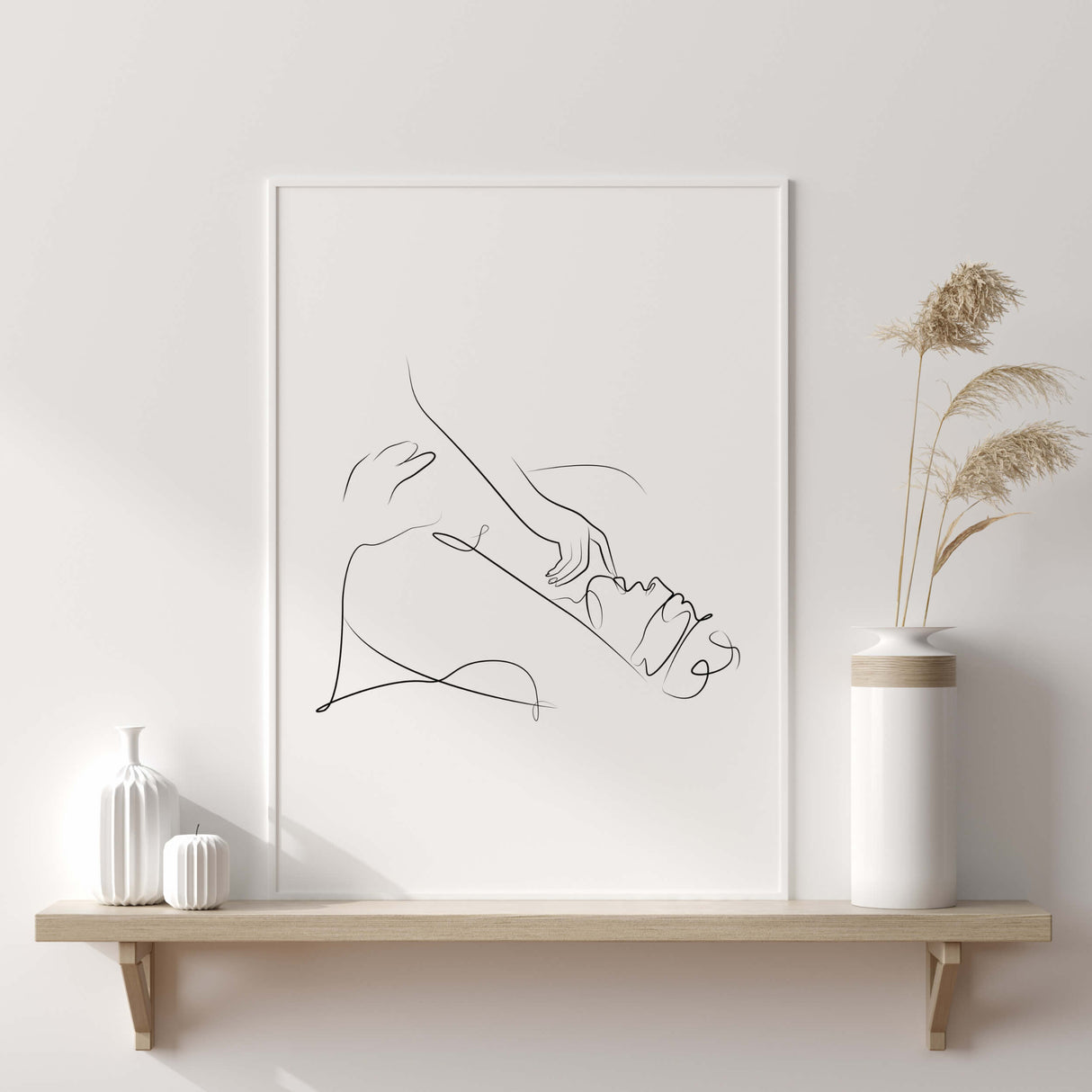 Abstract line art print for minimalist home decor, bedroom, living room decor.