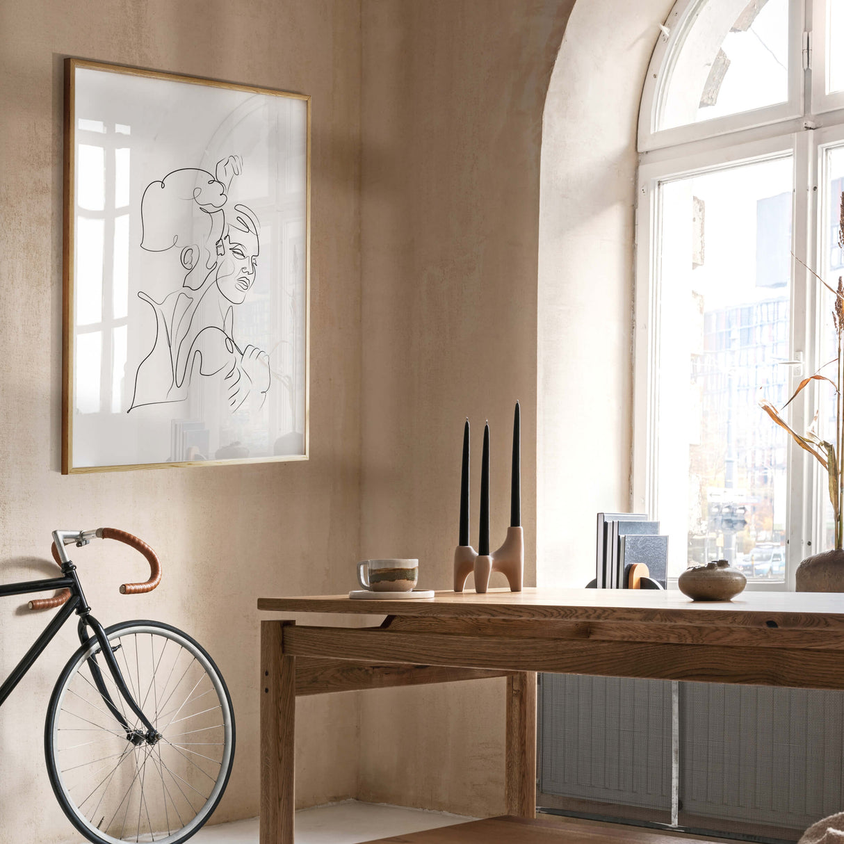 Abstract line art print for black and white minimalist home decor, bedroom decor, livingroom decor, sex home decor.