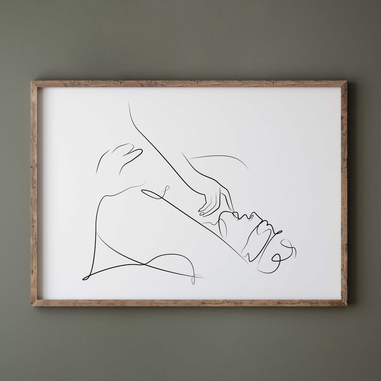 Couple erotic line art print for minimalist home decor, bedroom, living room decor.