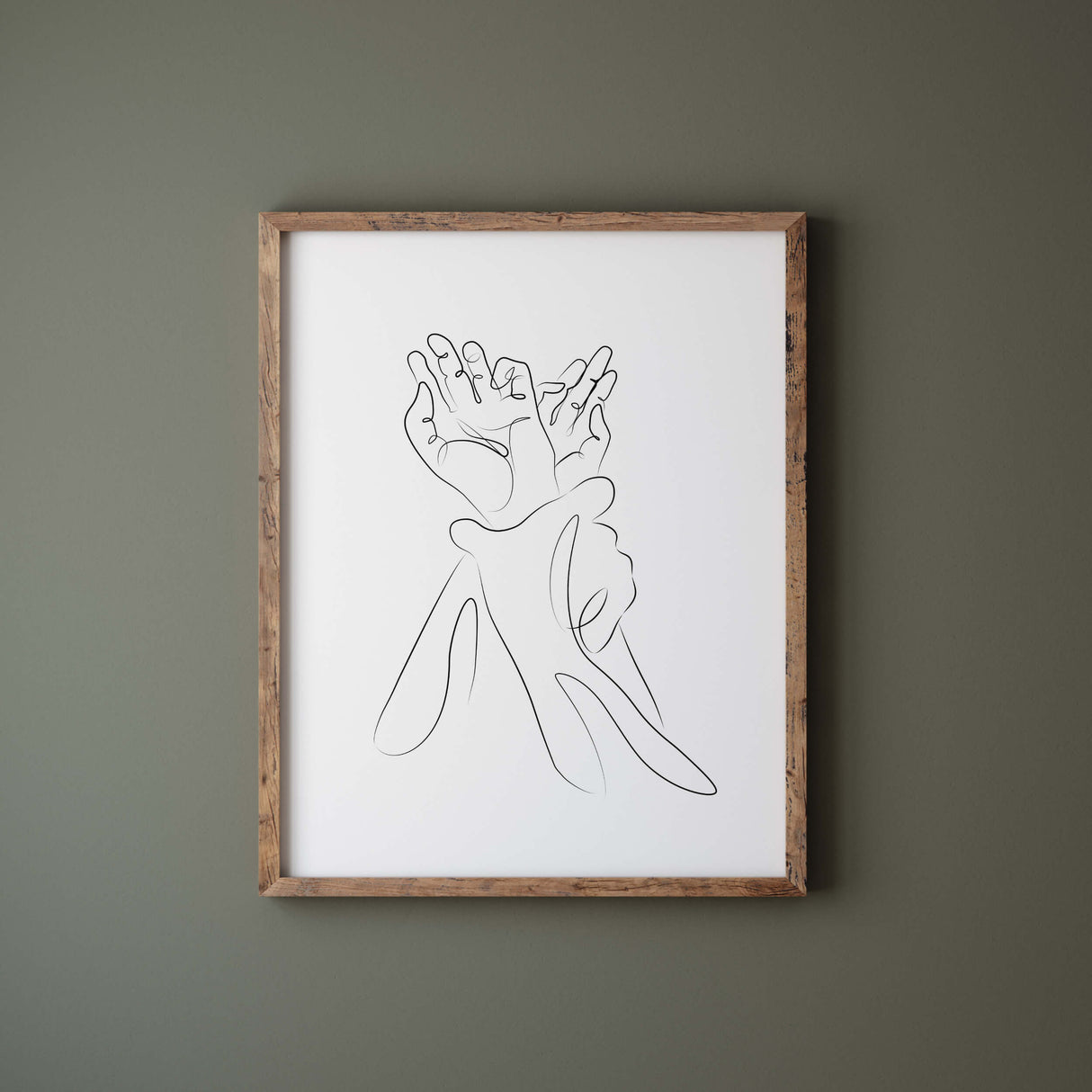 Hands erotic line art print for black and white minimalist home decor, bedroom, living room decor.