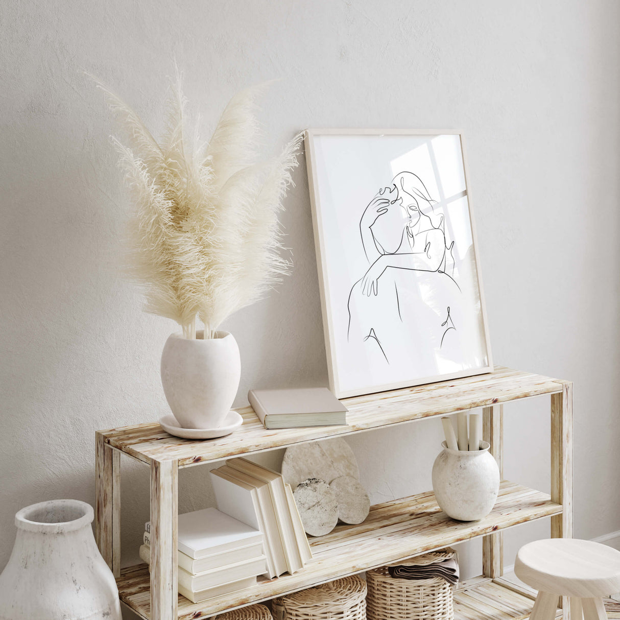 Erotic couple line art print for minimalist home decor, bedroom, living room decor, erotic home decor.