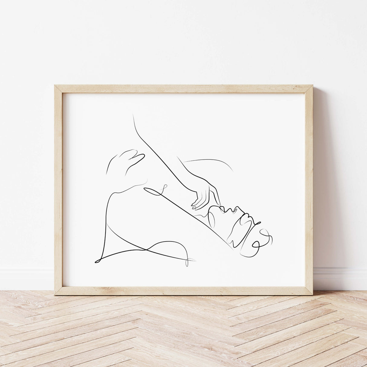 Erotic line art print for minimalist home decor, bedroom, living room decor