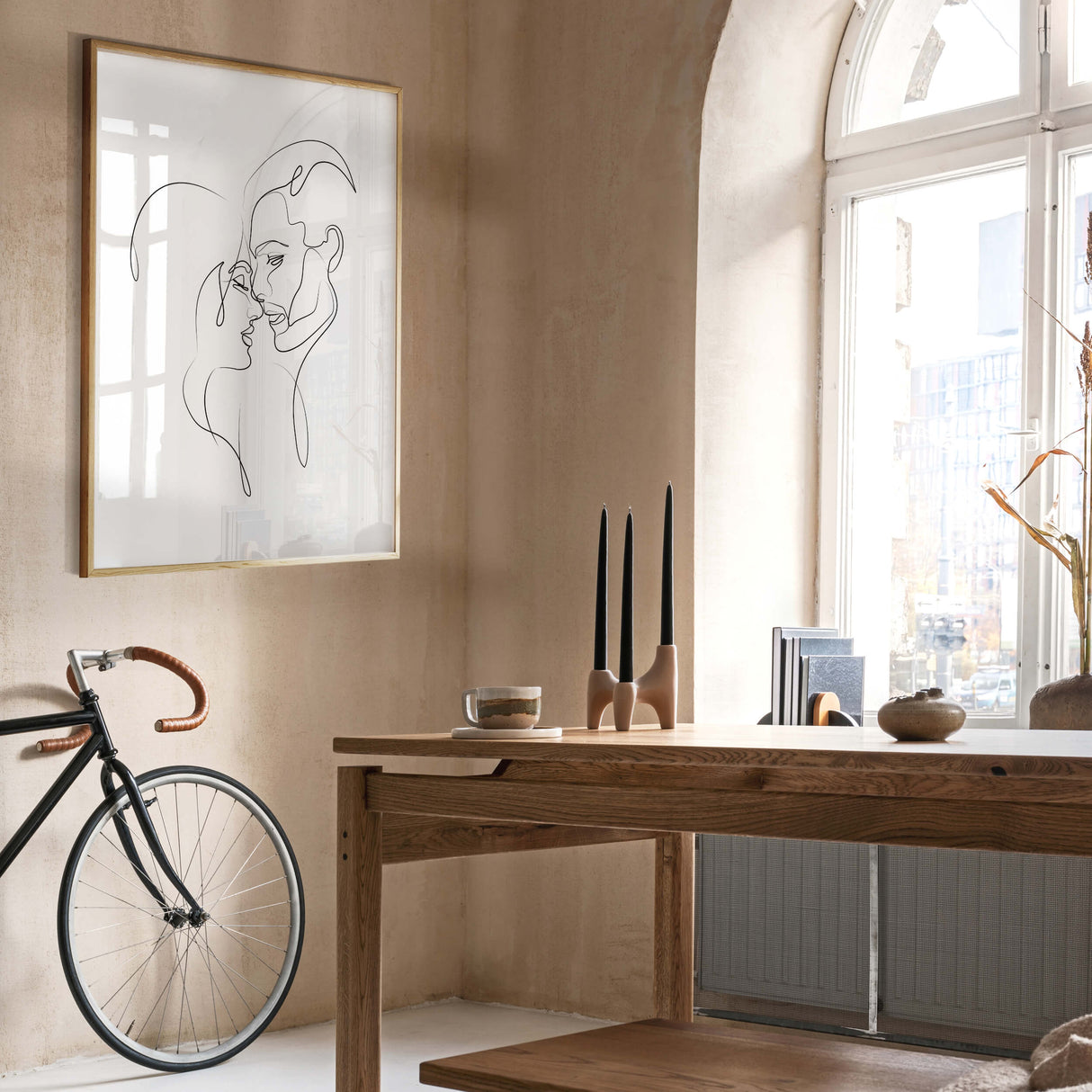 Erotic line art print for minimalist home decor and erotica home decor, bedroom and living room decor.