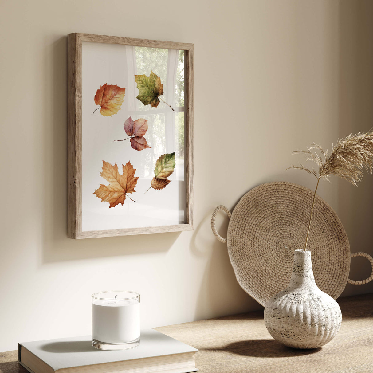 Fall leaf print for autumn home decor
