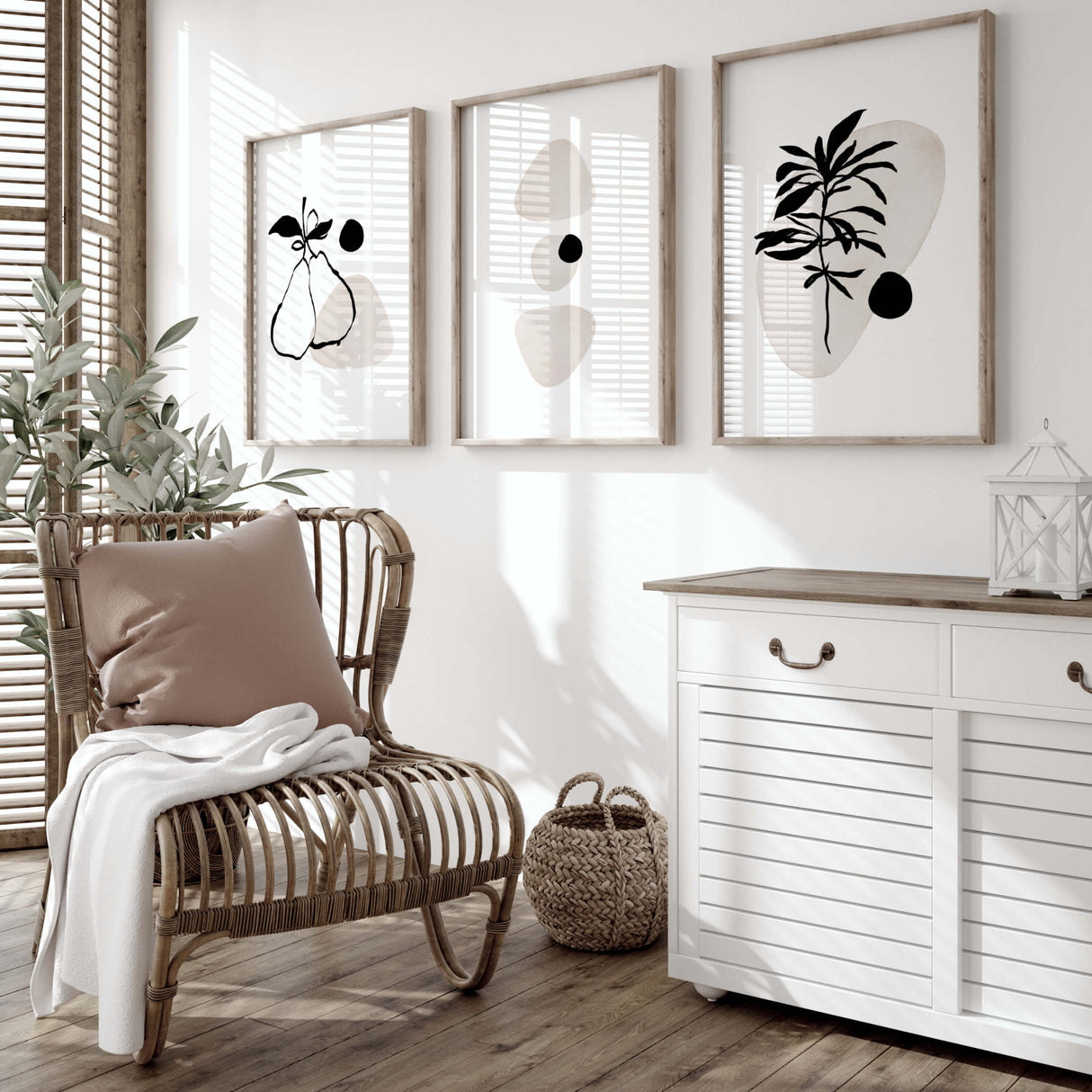 Watercolor abstract print in stone white, beige and black colors for neutral home decor, minimalist home decor, abstract home decor, white home decor, beige home decor, wabi sabi home decor.