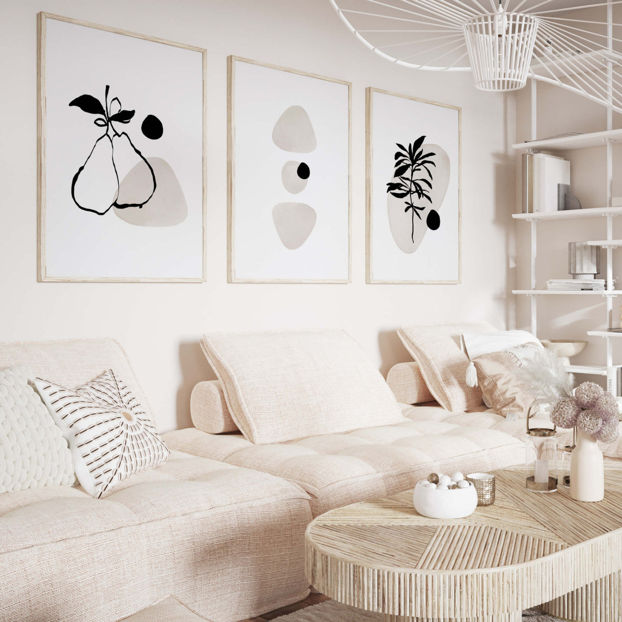 Watercolor abstract printable in stone white, beige and black colors for neutral home decor, minimalist home decor, abstract home decor, white home decor, beige home decor, wabi sabi home decor.