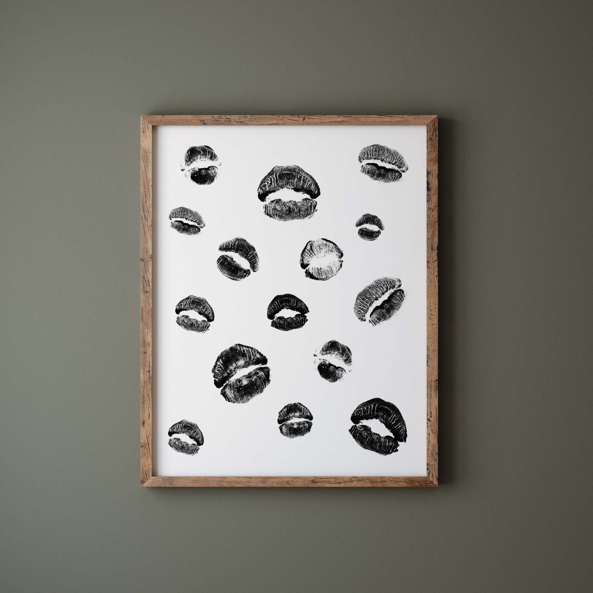 Black lips poster for fashion home decor, love home decor, valentine's day home decor.