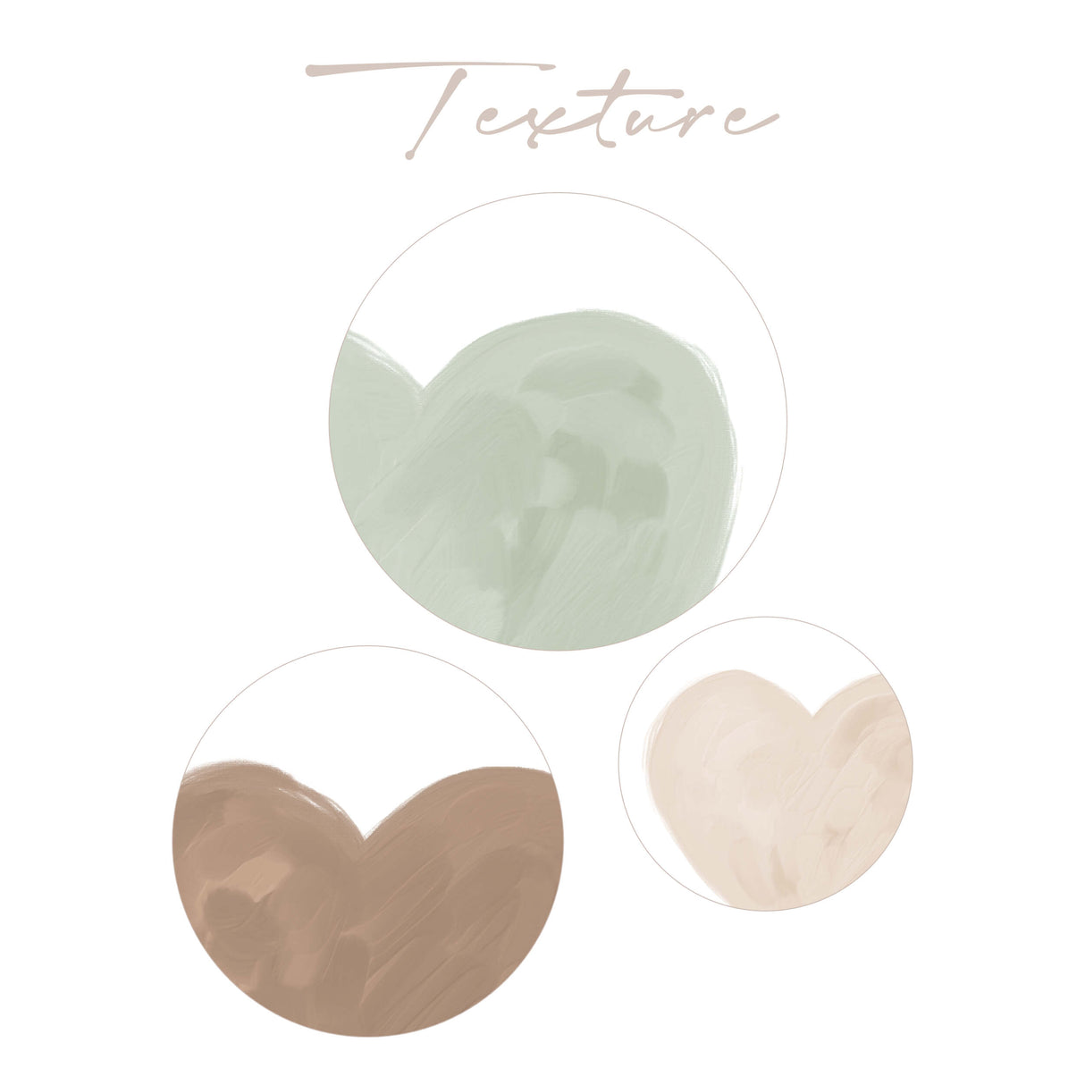 Beige brown sage green gender neutral nursery decor with hearts with pastel palette colors