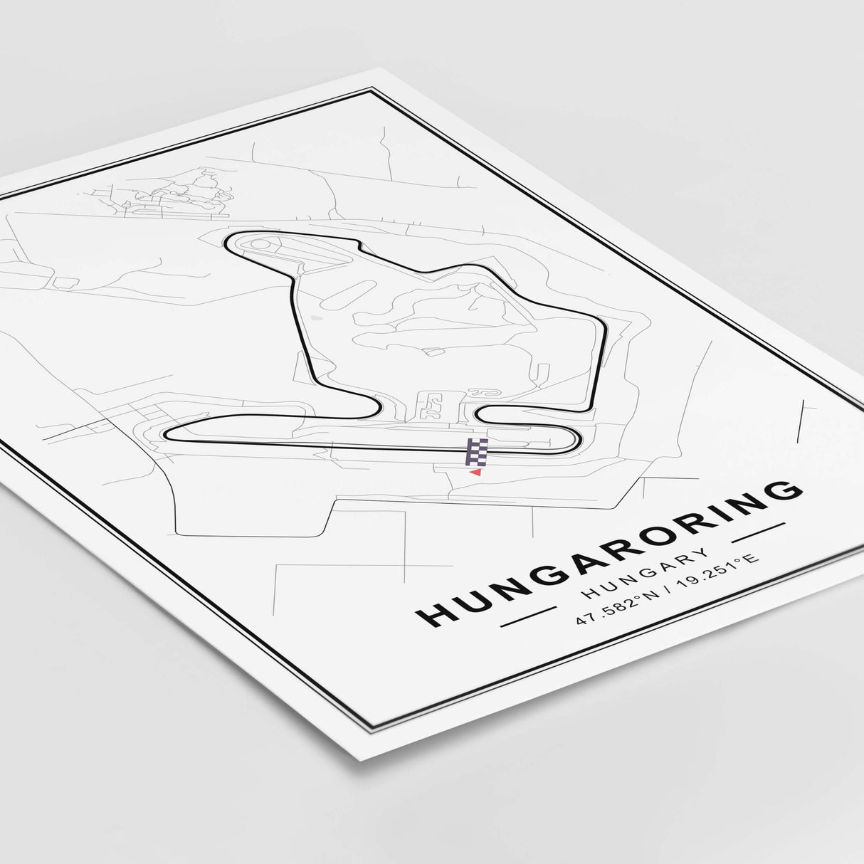 Hungaroring F1 Map Print