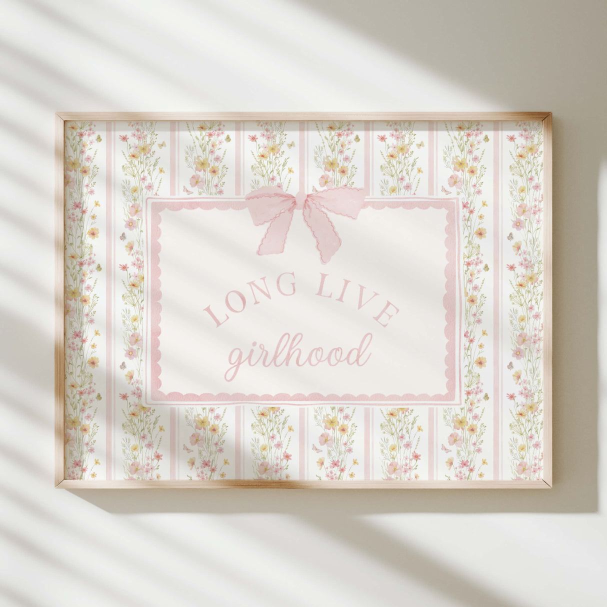 Romantic vintage nursery wall art printable for baby girl room decor