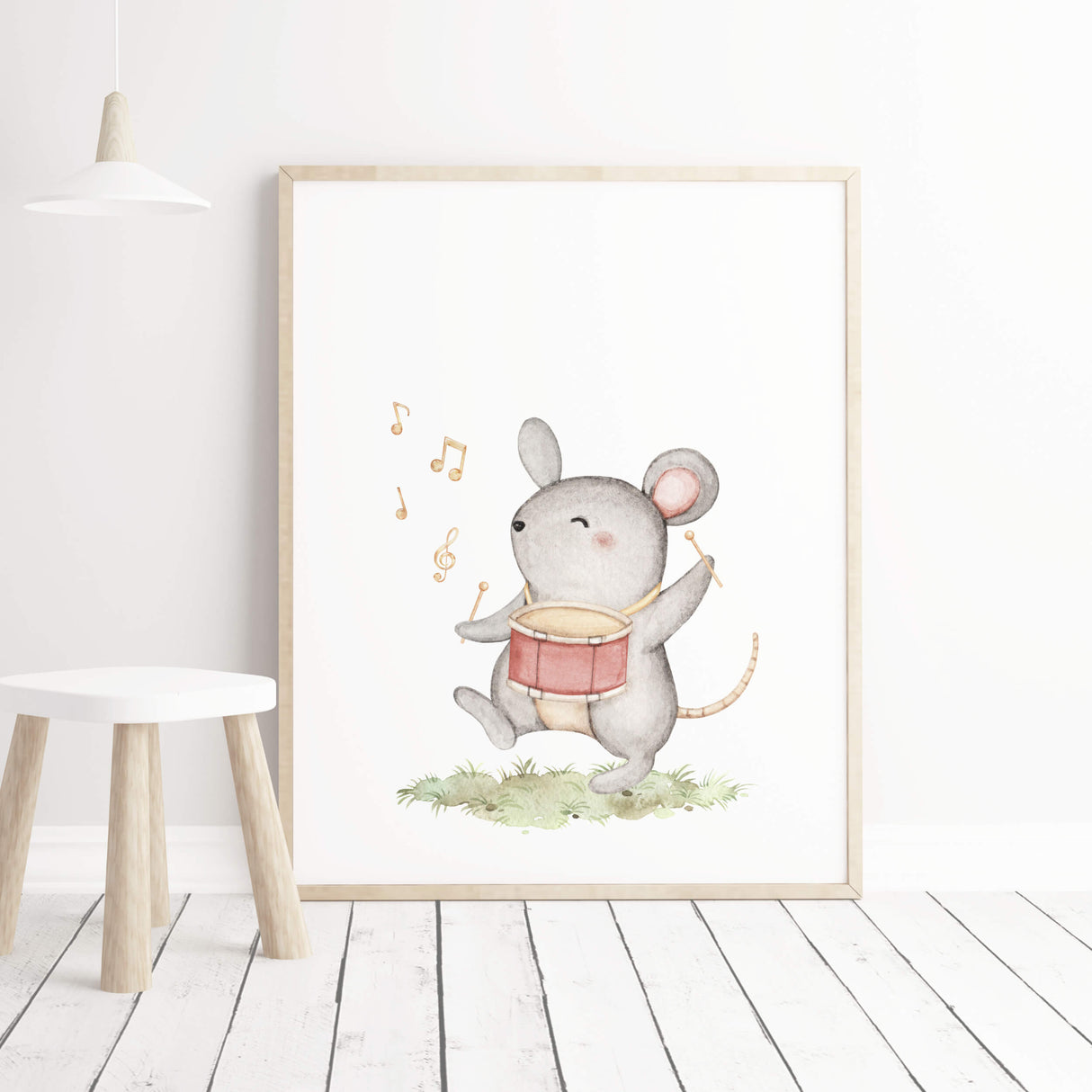Music Nursery Prints with Woodland Animal- Set of 6