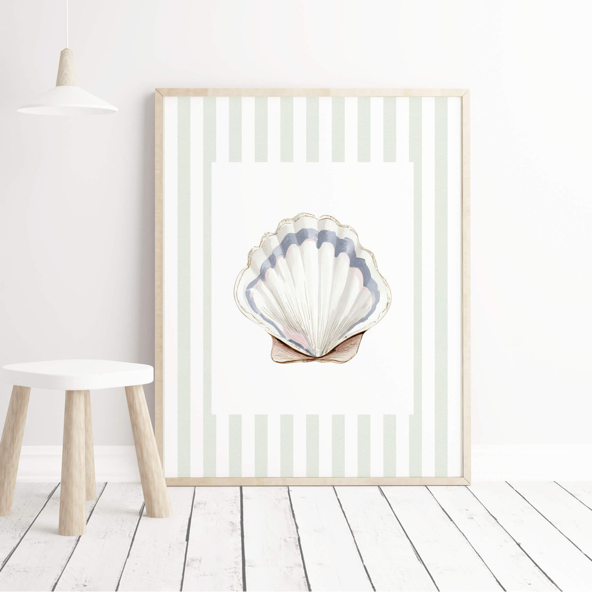 Neutral coastal wall art printable set of 4 for ocean-inspired interiors.