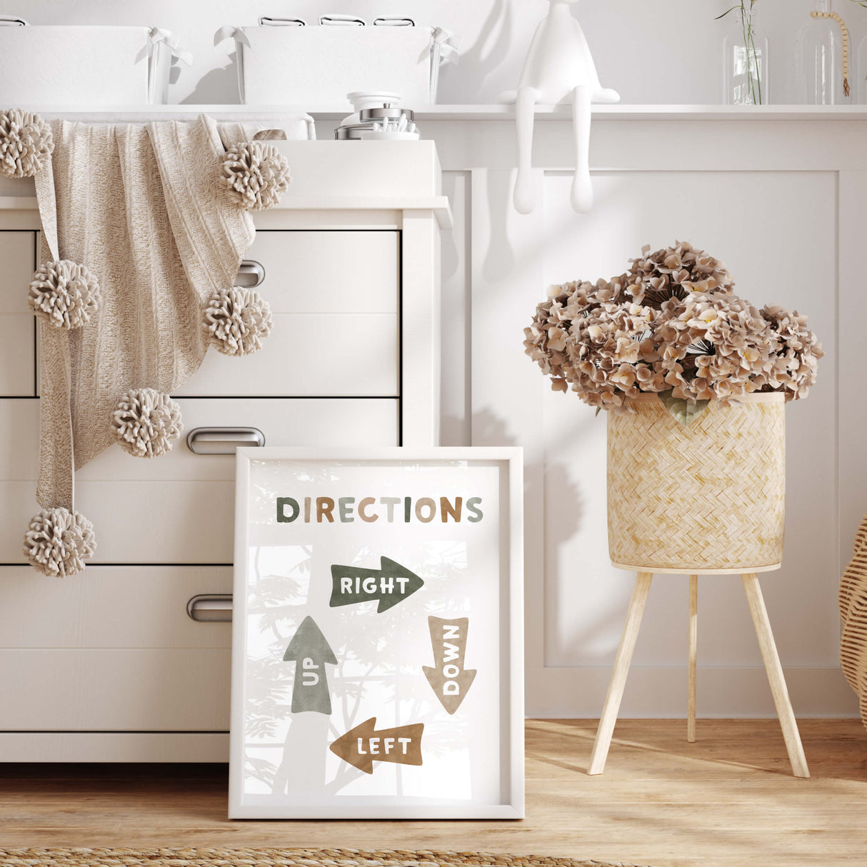 Directions Print - Neutral Colors - Educational