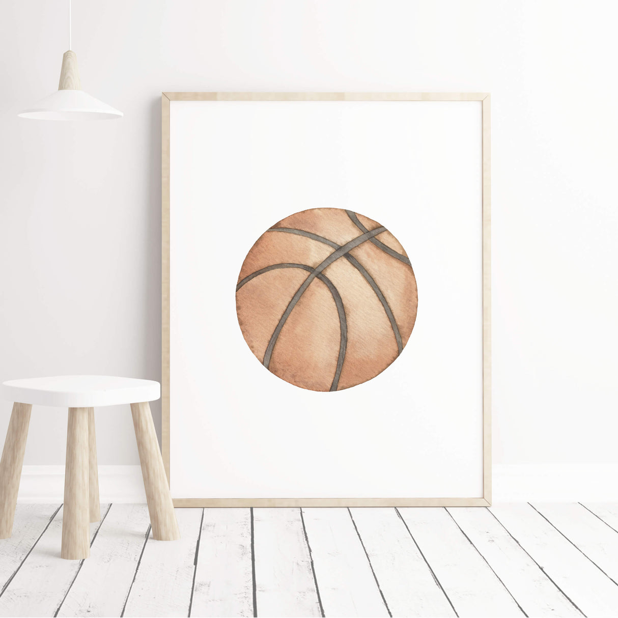 Sports Ball Nursery Prints with Soccer, Basketball and Baseball - Set of 3