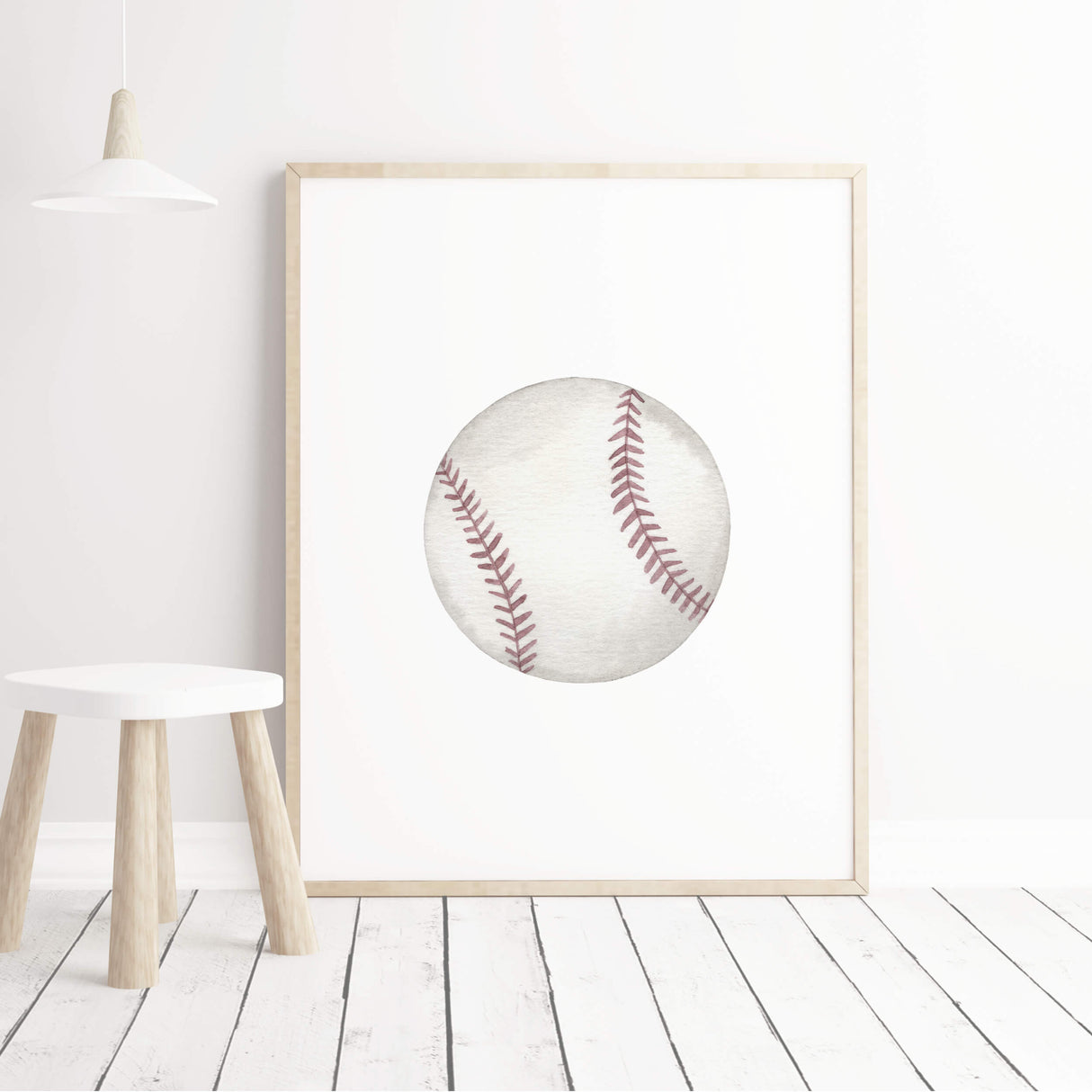 Sports Ball Nursery Prints with Soccer, Basketball and Baseball - Set of 3