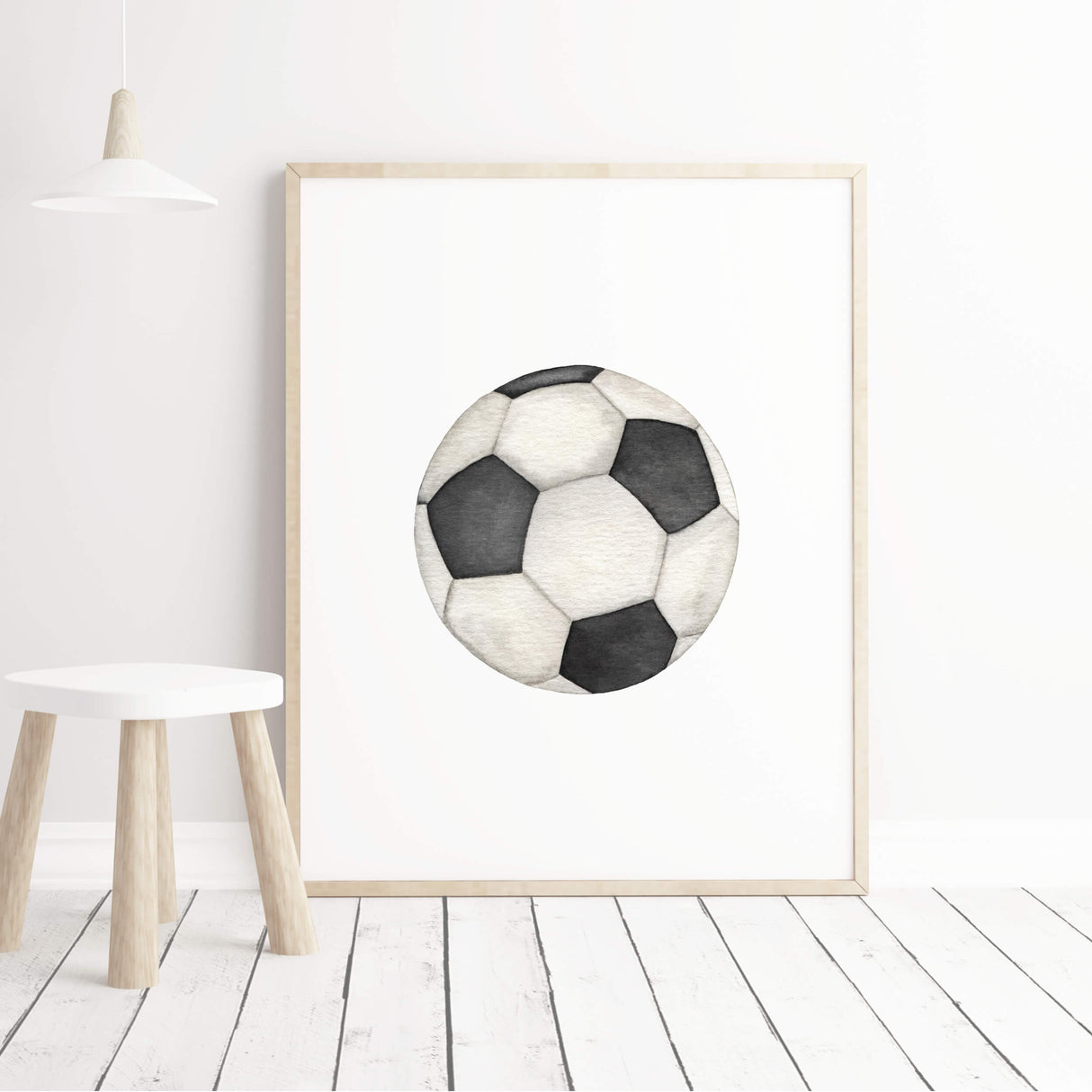 Sports Ball Nursery Prints with Soccer, Basketball and Baseball - Set of 3