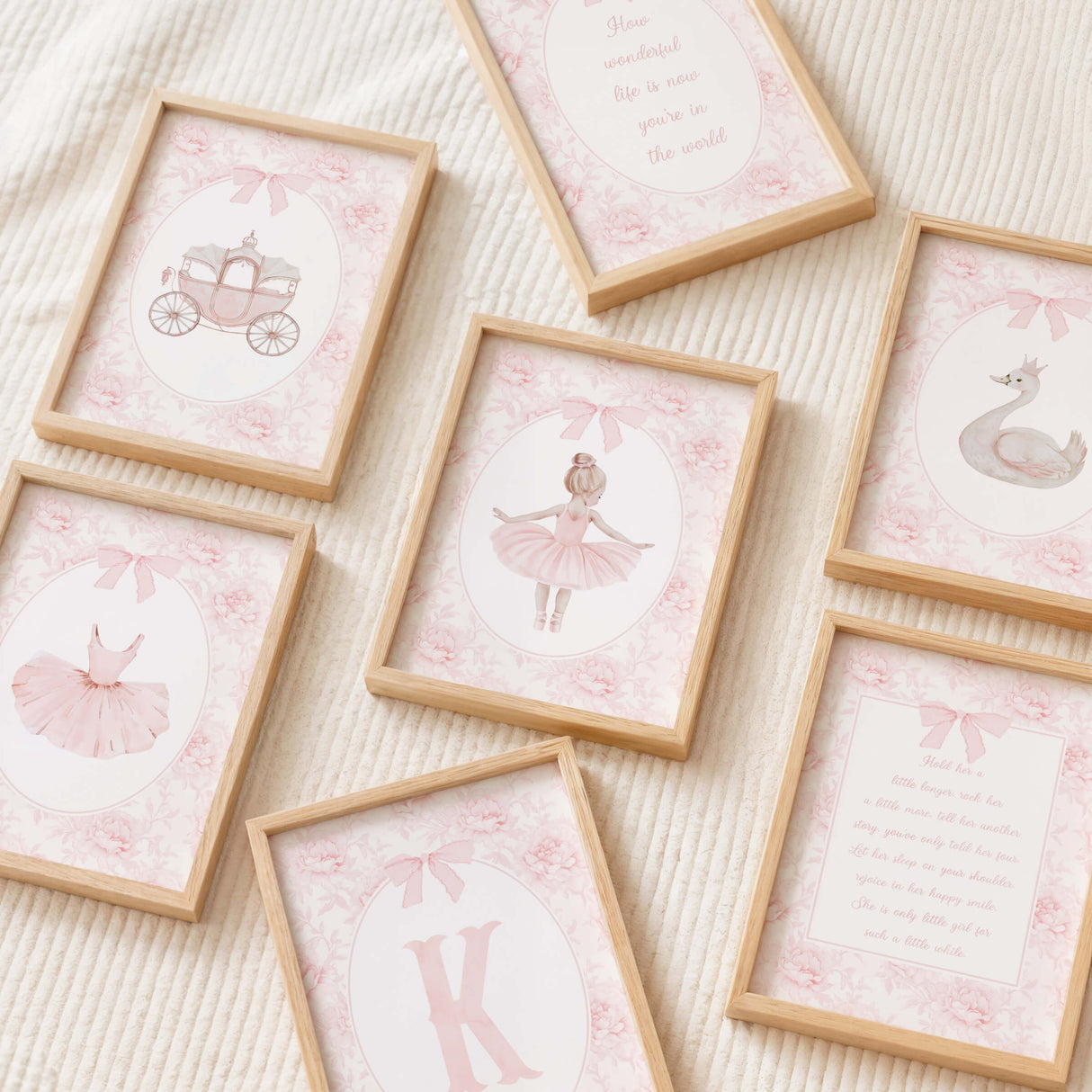 floral rose chinoiserie ballerina nursery wall decor set digital prints for girls room