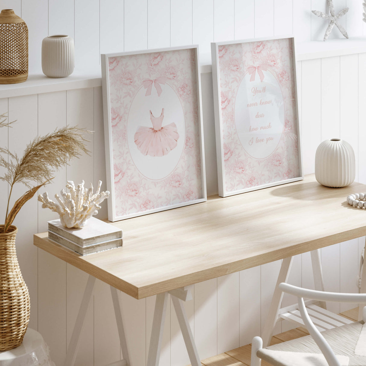 pastel pink ballerina and swan wall prints nursery quote artwork for baby room