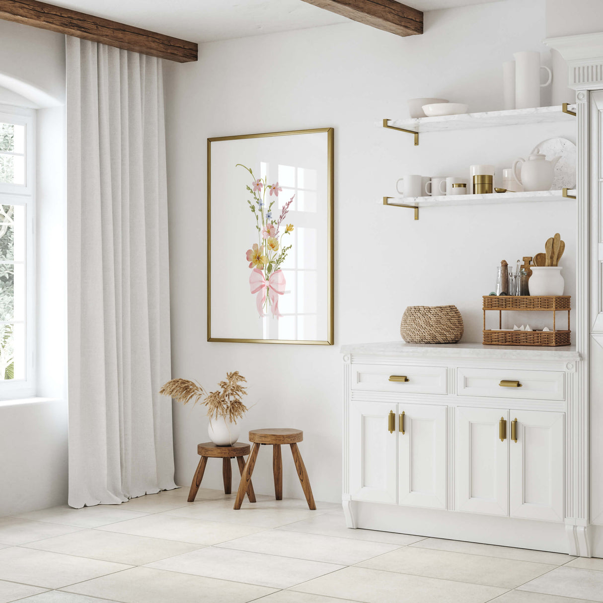 romantic botanical wall prints watercolor flower art decor for nursery or home interior