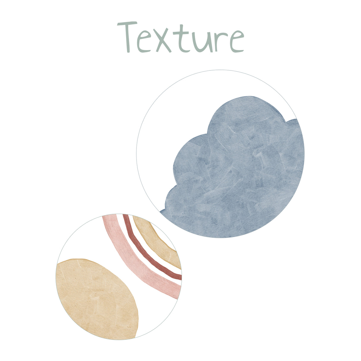 Watercolor texture educational print