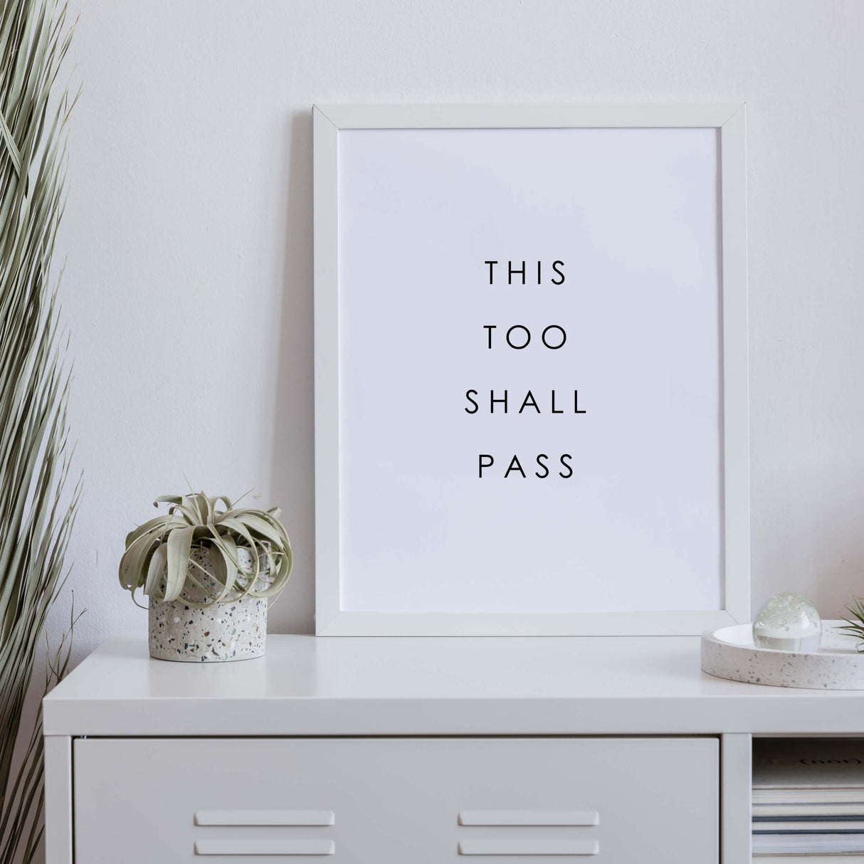 this to shall pass quote print for quote minimalist home decor