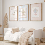 Carousel horse and swan digital prints for nursery decor