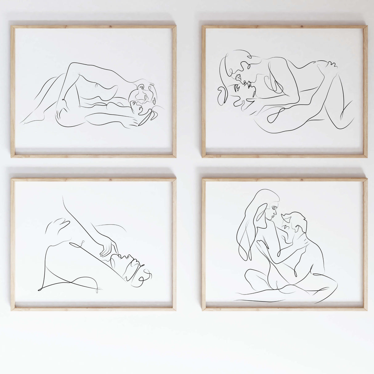 Sex line art bundle print for minimal home decor