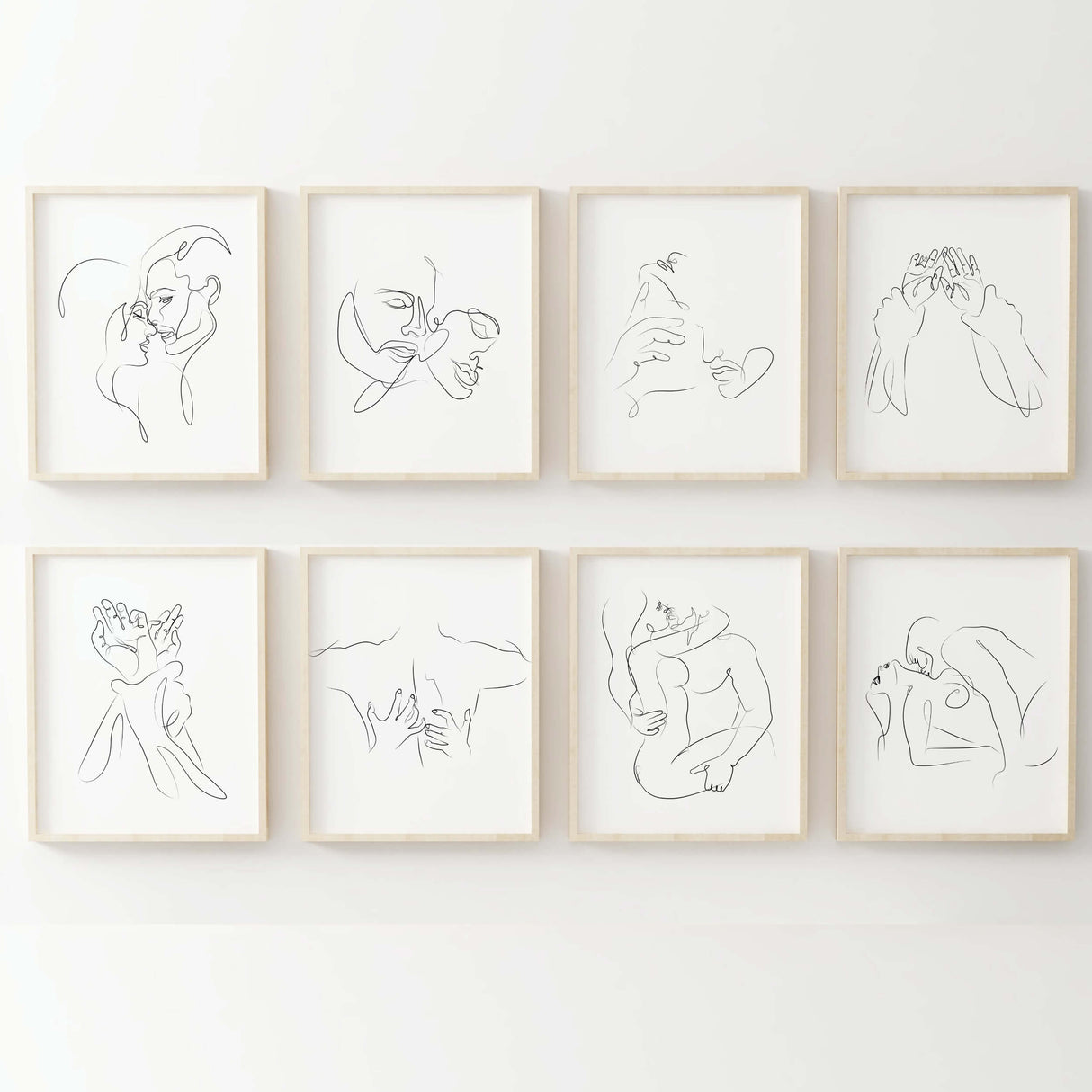 Erotic line art bundle print for minimal home decor, bedroom decor