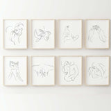 Erotic line art bundle print for minimal home decor, bedroom decor