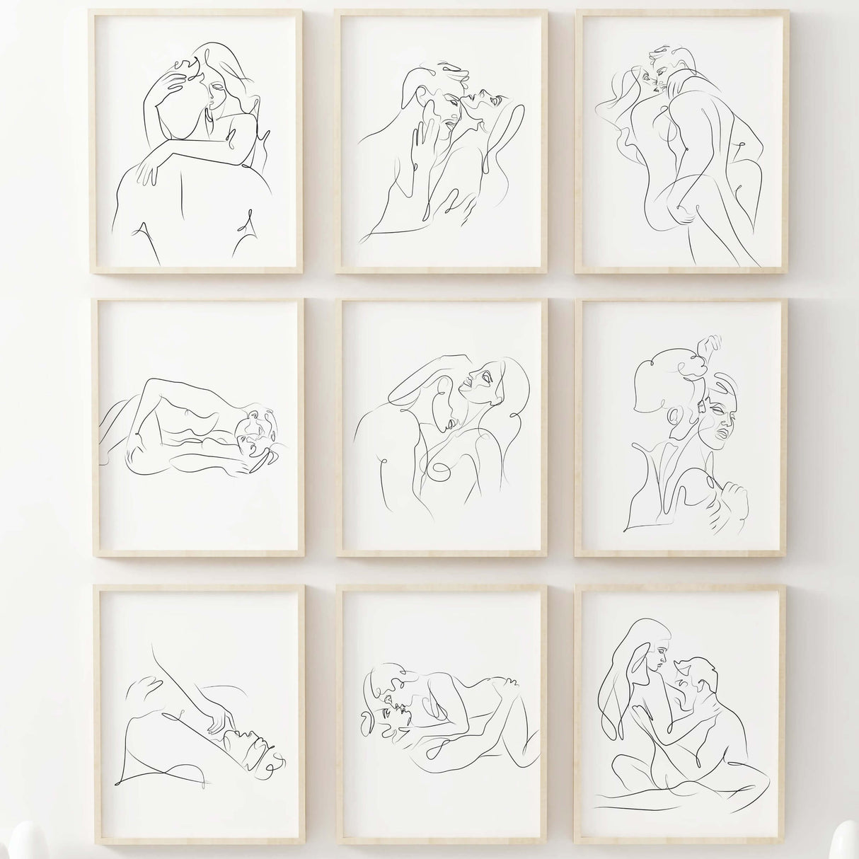 Sex line art bundle printable for minimal home decor