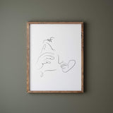 Sex line art print for black and white minimlaist home decor, bedroom decor, sex home decor, living room decor.