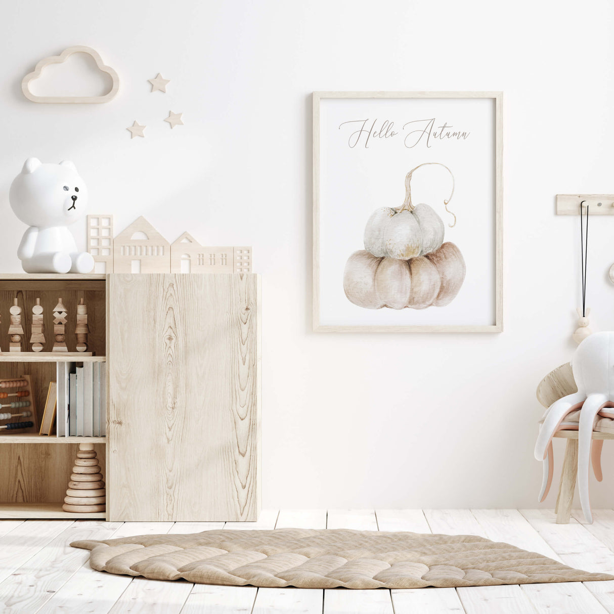 Pumpkin Print - Hello Autumn - Beige