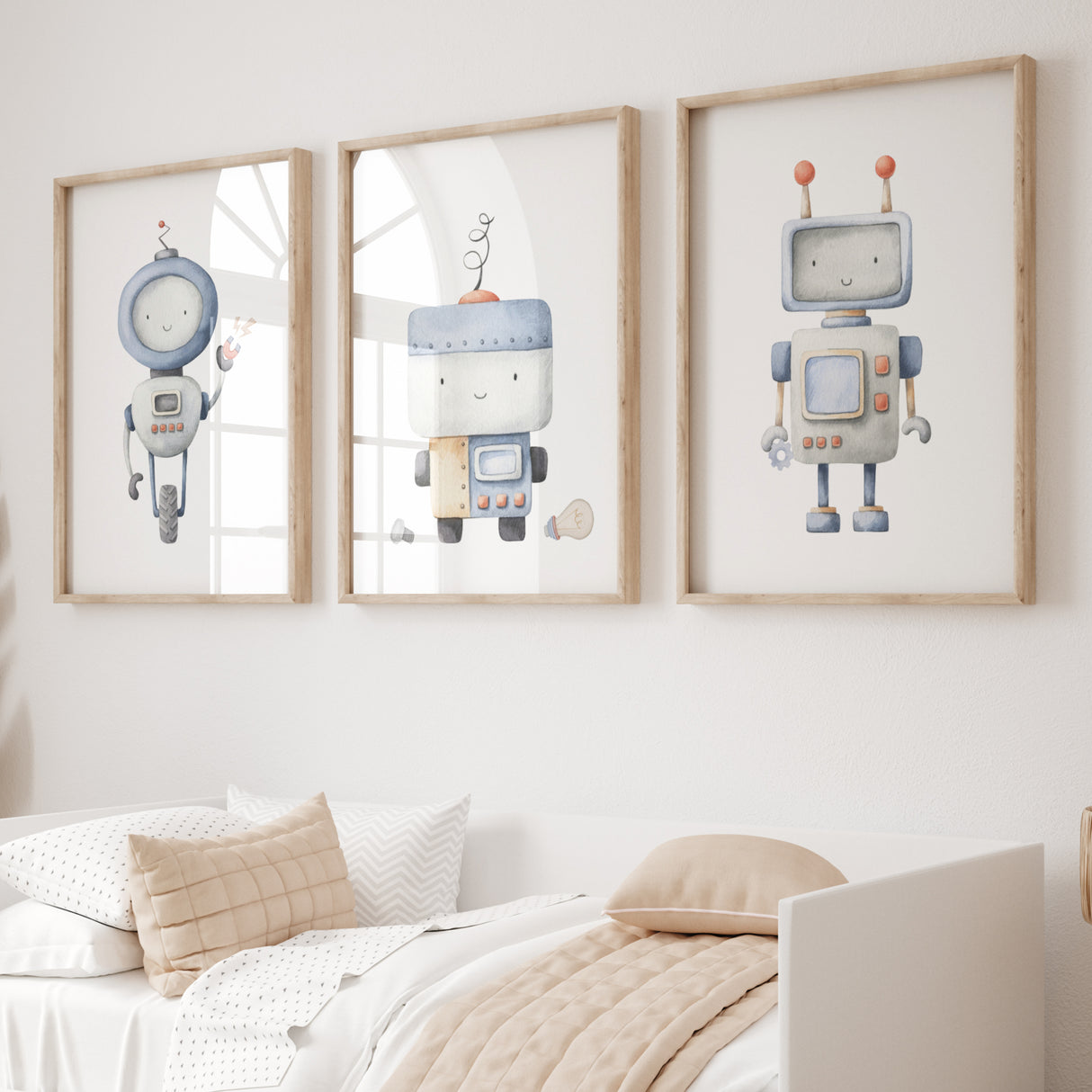 Watercolor robot printable 