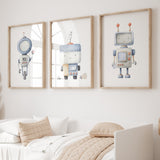 Watercolor robot printable 