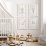 Baby shower gift idea carousel nursery wall prints