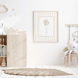 Beige striped printable artwork for gender neutral nursery with vintage circus theme

