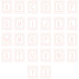 Pastel blush pink striped alphabet wall art digital print for baby room decor
