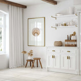 Modern beach wall decor printable with watercolor seashells.