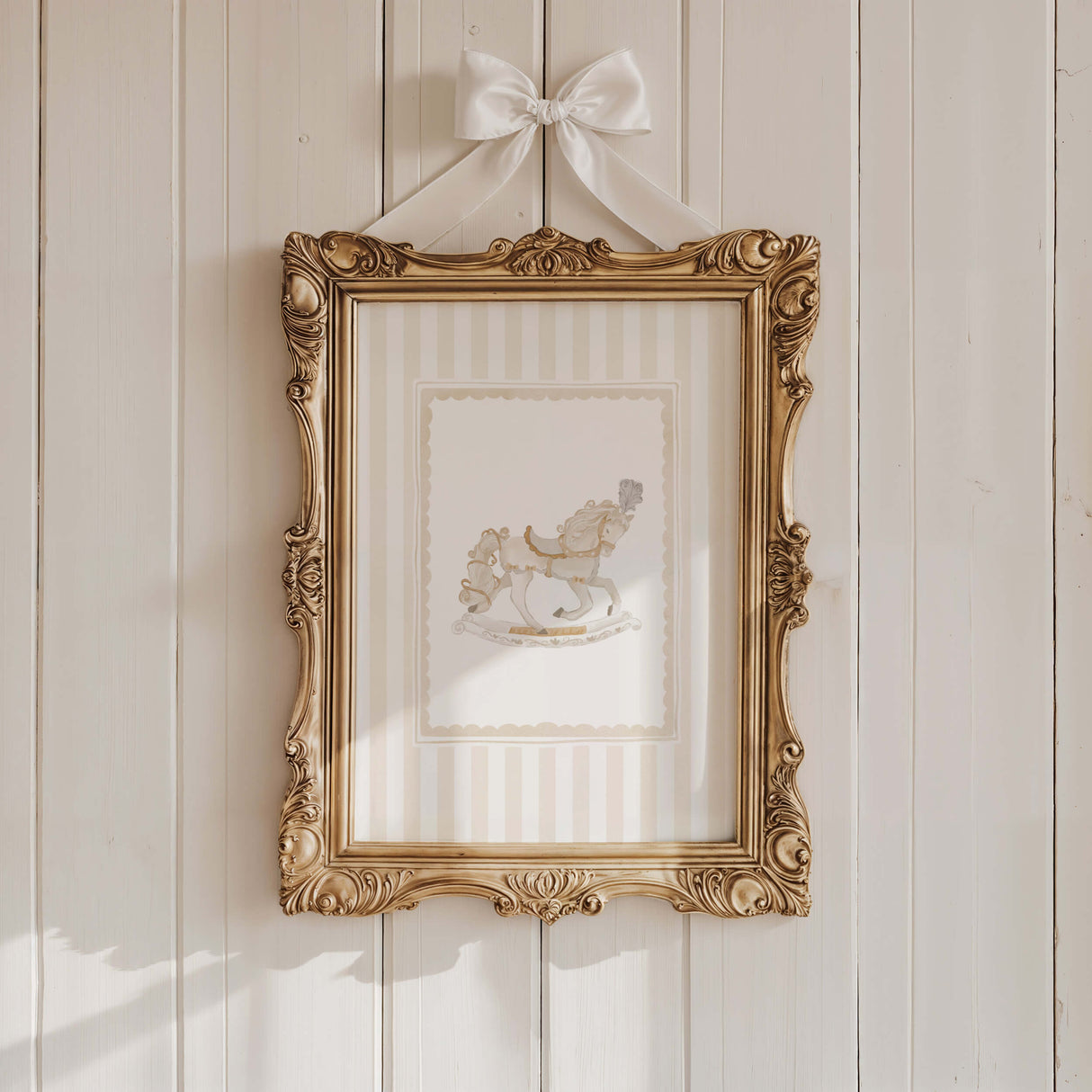 Digital download nursery prints in soft neutral tones for baby room decor

