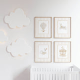 Soft luxury beige nursery wall decor in printable digital format

