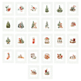 Cozy Christmas watercolor art prints for neutral home holiday decor.