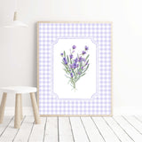 Pastel purple lavender flowers printable art bundle farmhouse decor.

