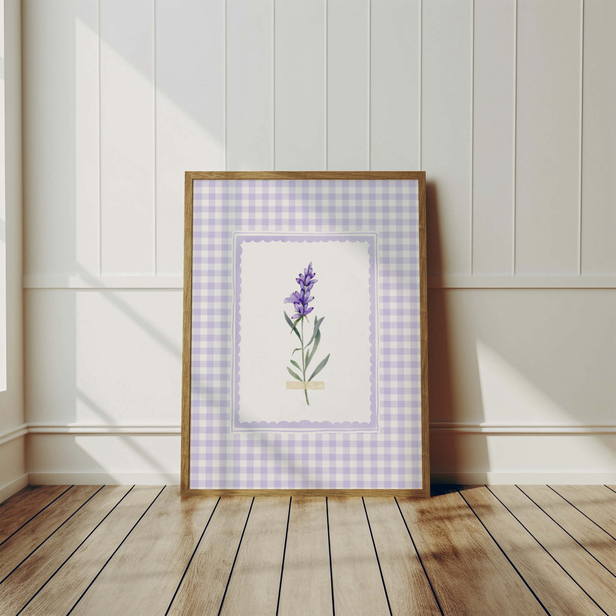 Country floral kitchen artwork bundle in soft purple palette

