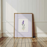Country floral kitchen artwork bundle in soft purple palette

