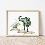 T-Rex print for boys room decor and kids wall decor.