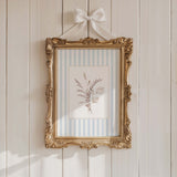 Boho baby boy room printables set with light blue vertical stripes

