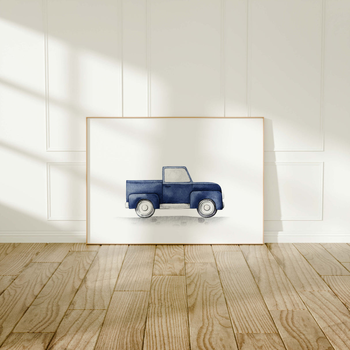 Printable construction trucks wall art for toddler boy room decor