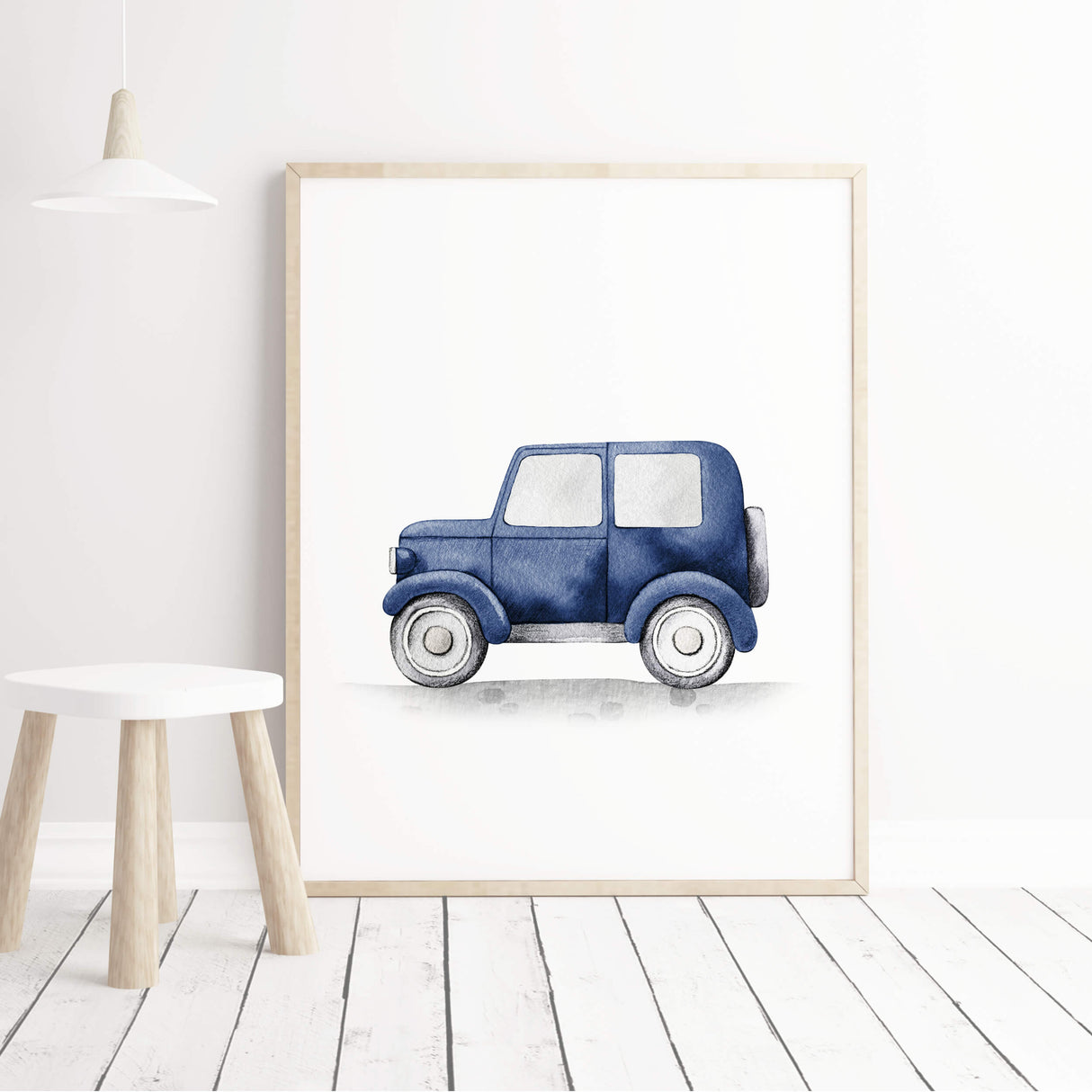 Boys room wall art printable construction vehicles transportation decor