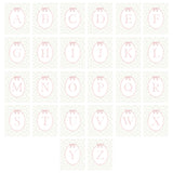 Baby girl nursery gallery wall printable with pink bow bunny swan and monogram letters