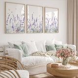 Farmhouse lavender flower digital wall decor with insects


